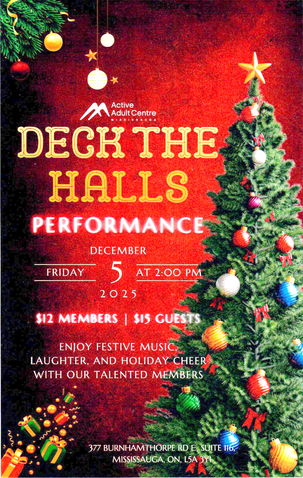 Deck the Halls Performance 5 Dec 2025 image from AACM